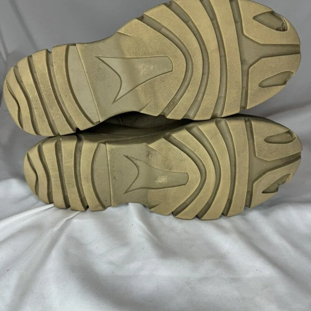 Aqua Haly Platform Tan Suede Leather Round Toe lace-up Hiking Boots Wms Sz 10.5 - Picture 8 of 8